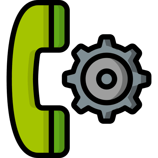 Phone gear call options icon