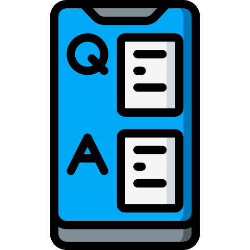 Question device smartphone answer icon