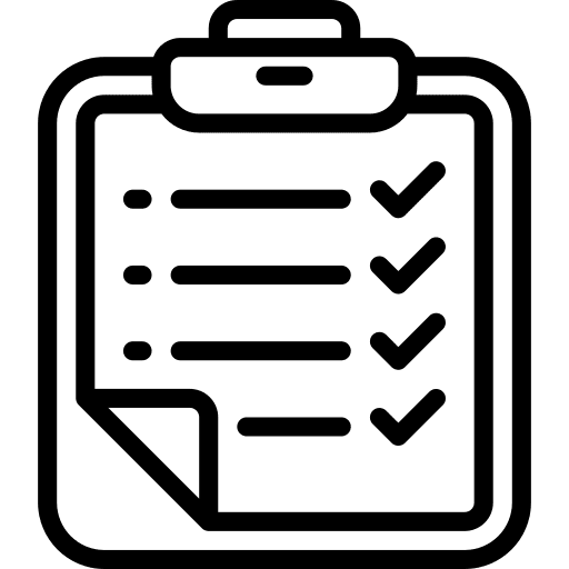 Clipboard specification conclusion files and folders icon