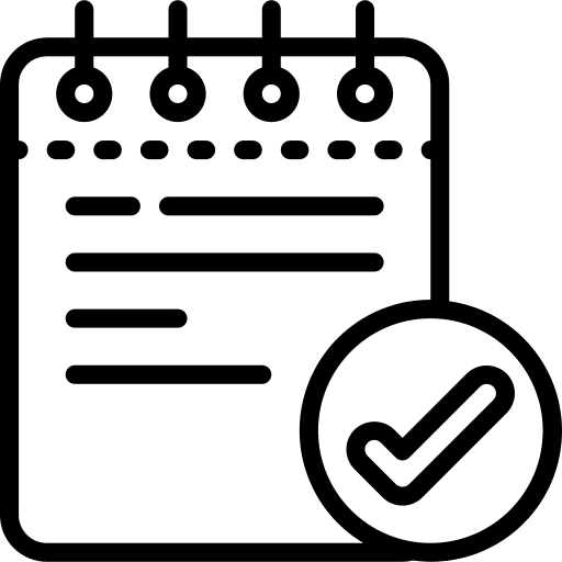 Notepad criteria list check list icon