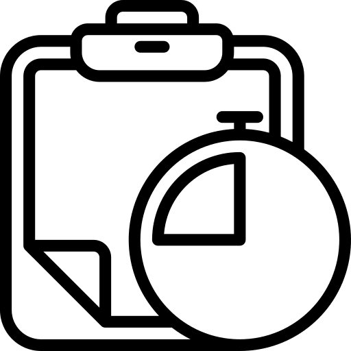 Stopwatch time and date prediction document icon