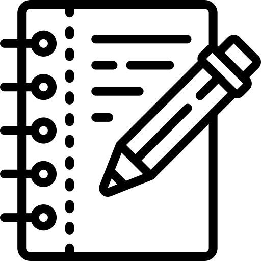 Writing notes planning write icon