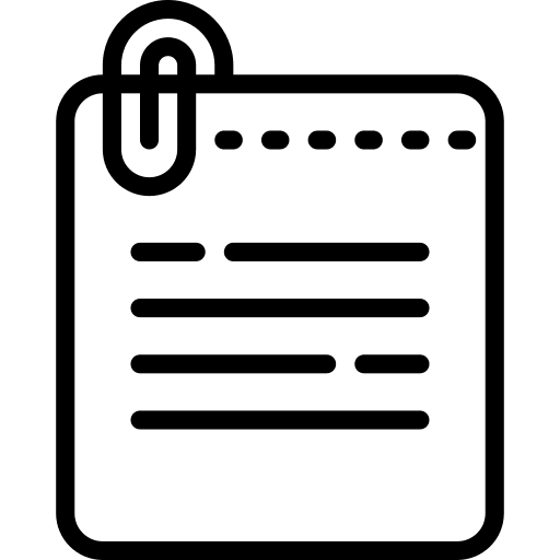 Notepad paperclip document paper icon
