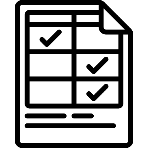 Planner study check office material icon