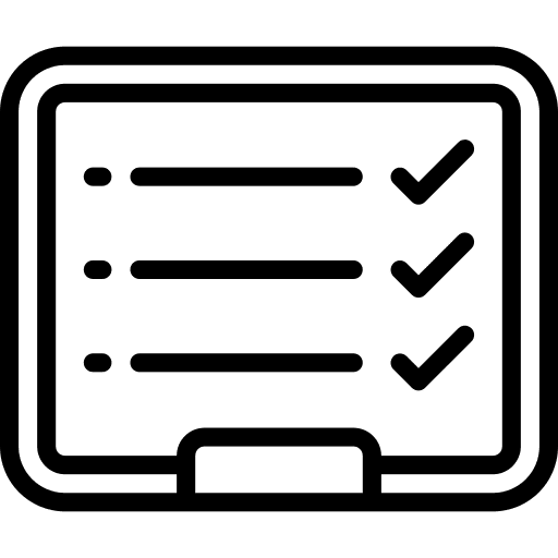 Whiteboard tasks checklist education icon