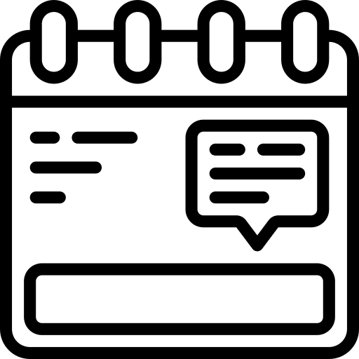 Calendar time and date document organization icon