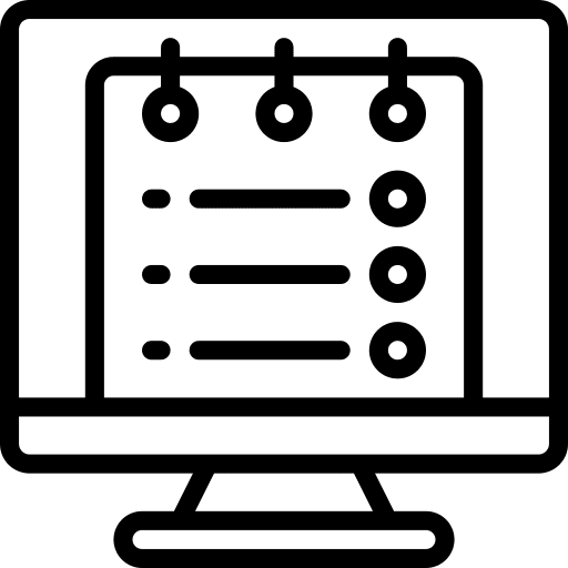 Desktop computer file check list to do list icon