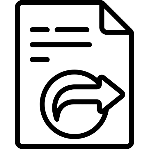 Forward send file checklist icon
