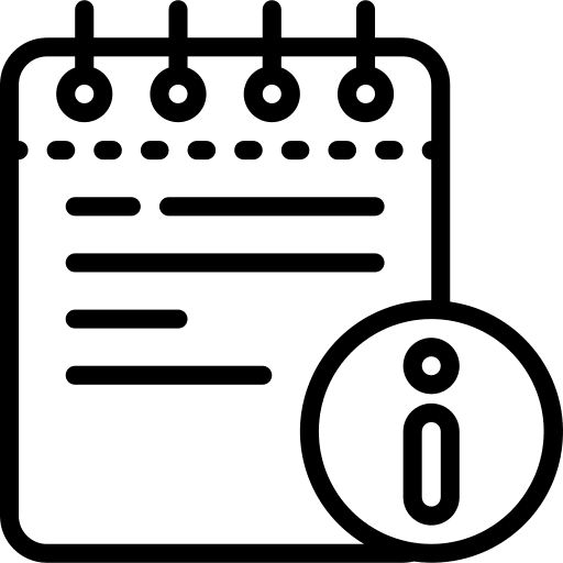 Notepad ui note information icon
