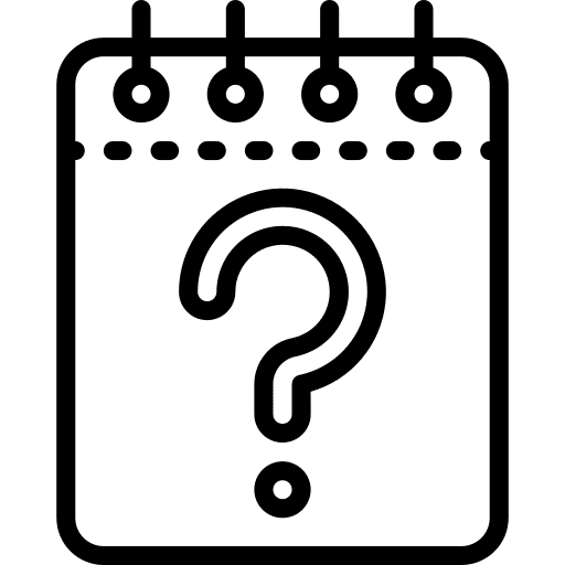 Notes notepad question mark notes icon