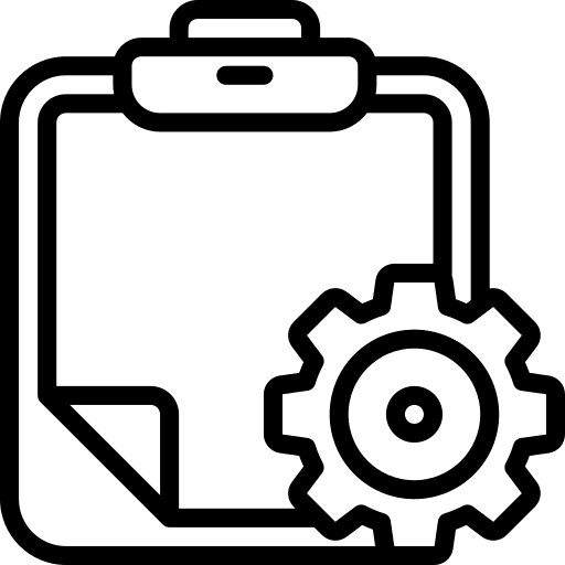 Clipboard register settings checklist icon