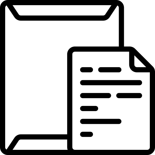Envelope communications text letter icon