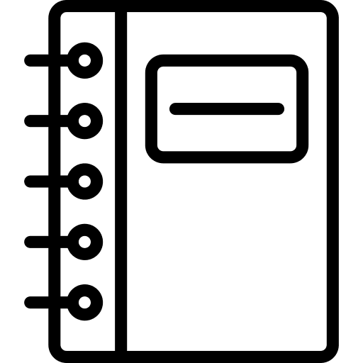 Notebook writing tool interface notebook icon