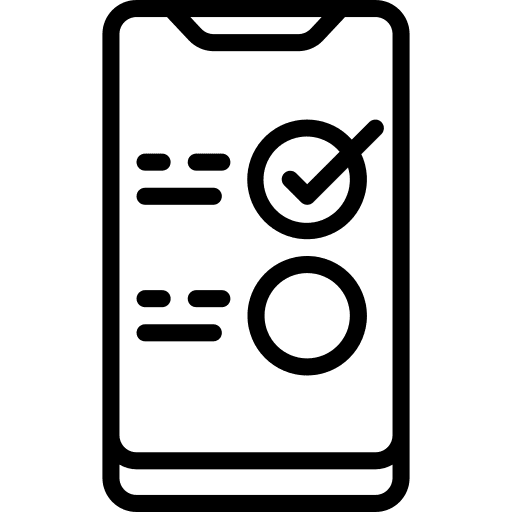 Smartphone electronics ui check mark icon