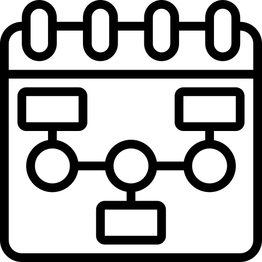 Calendar date workflow work schedule icon