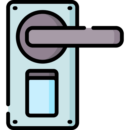 Door scan fingerprint security icon Door scan fingerprint security icon
