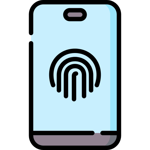Fingerprint scanner electronics touch id security icon Fingerprint scanner electronics touch id security icon