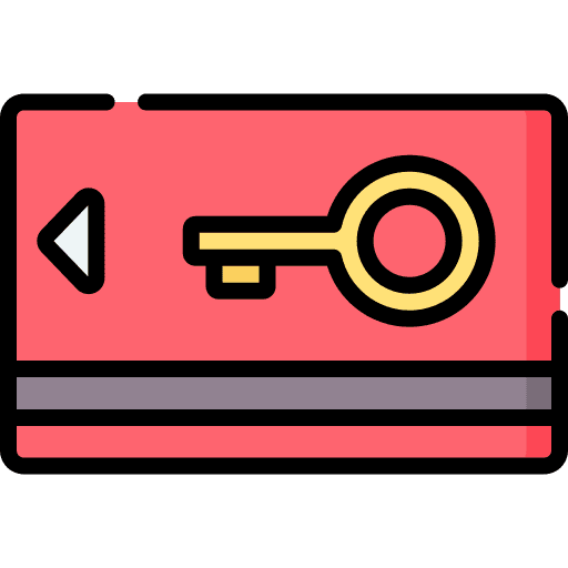 Key card hotel card access room key icon