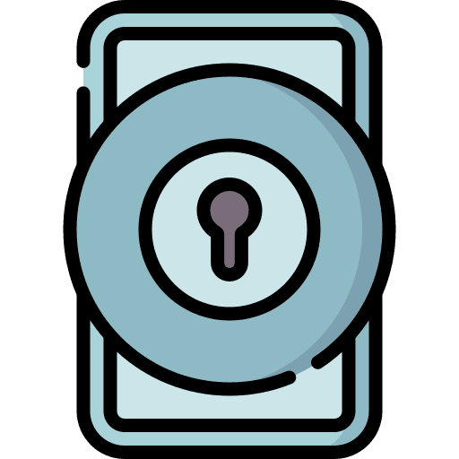 Keyhole lock secure access icon