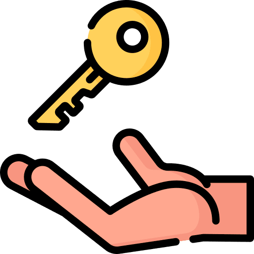 Key gesture give security icon Key gesture give security icon