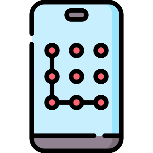 Lock pattern electronics mobile phone passcode icon Lock pattern electronics mobile phone passcode icon