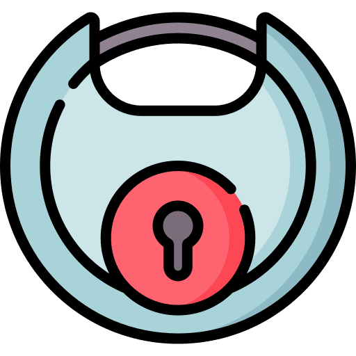 Lock transportation steering wheel security icon Lock transportation steering wheel security icon