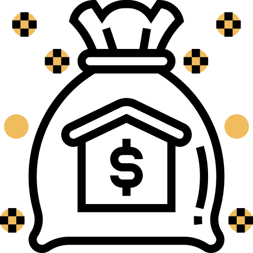 Cost rental living cost icon