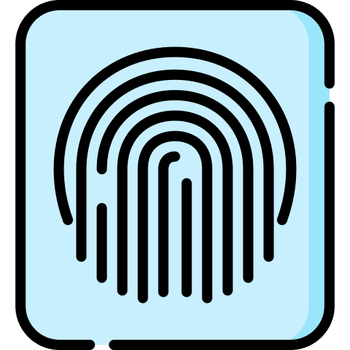 Fingerprint identification technology electronics icon Fingerprint identification technology electronics icon