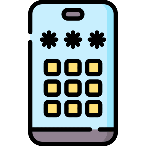 Password security mobile phone password icon Password security mobile phone password icon