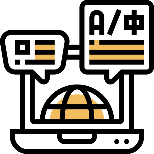 Translation translation laptop learning icon
