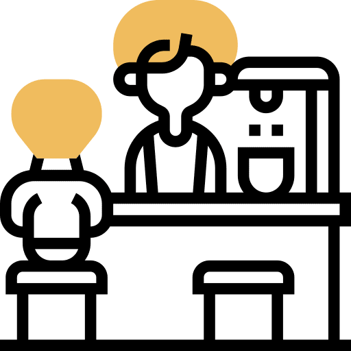 Barista man coffee shop avatar icon Barista man coffee shop avatar icon