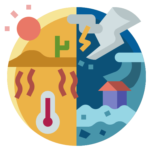 Disaster global warming storm climate icon