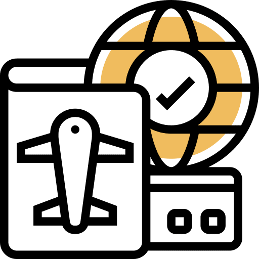 Visa vacation international passport flight icon Visa vacation international passport flight icon