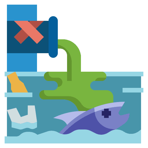 Water pollution drain waste water water pollution icon