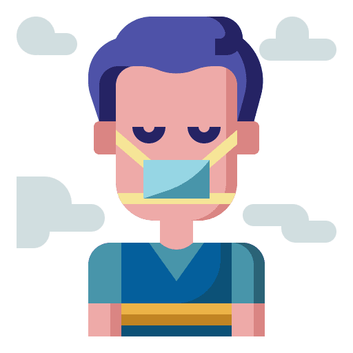 Air pollution facemask ecology pollution icon Air pollution facemask ecology pollution icon