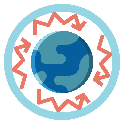 Greenhouse effect sun climate change greenhouse icon Greenhouse effect sun climate change greenhouse icon