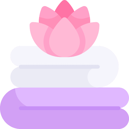 Towel blossom nature spa icon