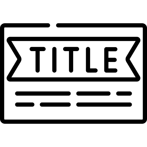Title edit tools communication text icon