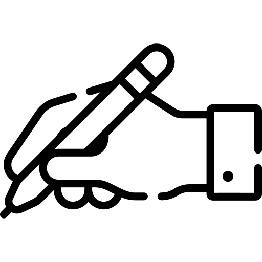 Writing pen education hand icon