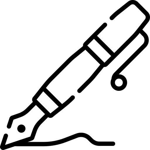 Ink pen writing calligraphy ink pen icon