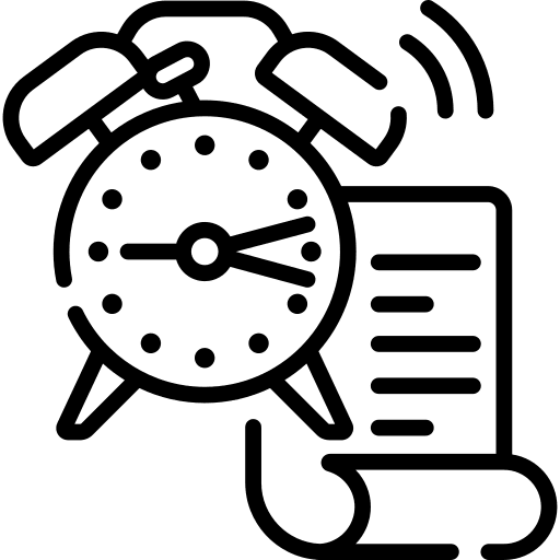 Deadline file time and date clock icon Deadline file time and date clock icon