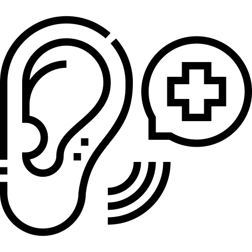 Ear medical ear virus icon