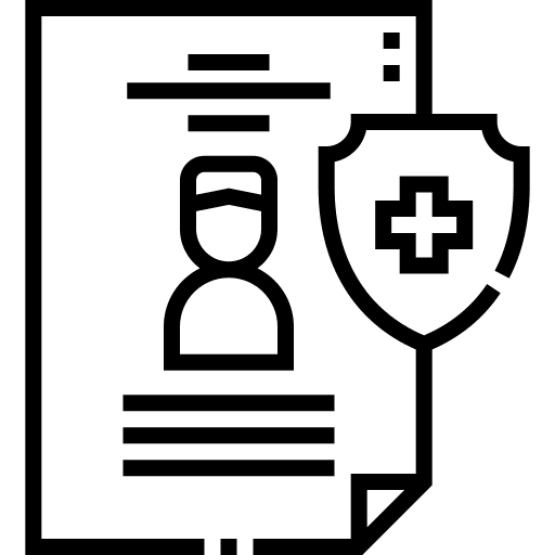 Health insurance user healthcare and medical care icon