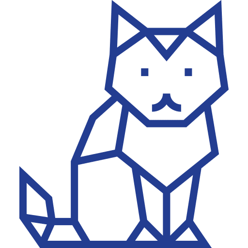 Cat craft art and design paper icon