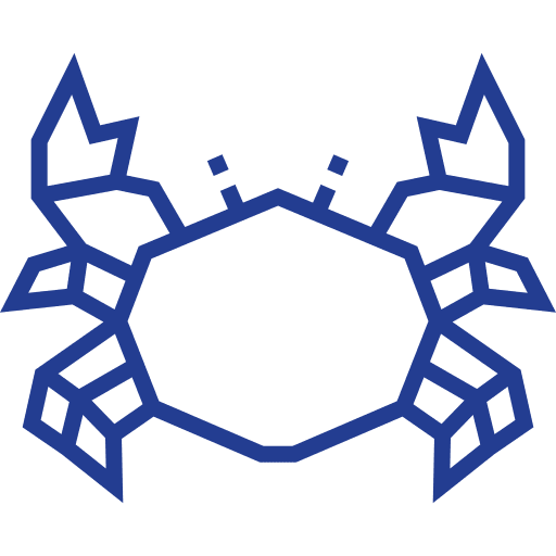 Crab art craft crab icon