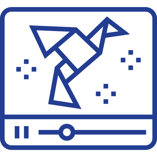 Video art paper japan icon