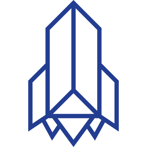 Rocket art and design rocket origami icon Rocket art and design rocket origami icon