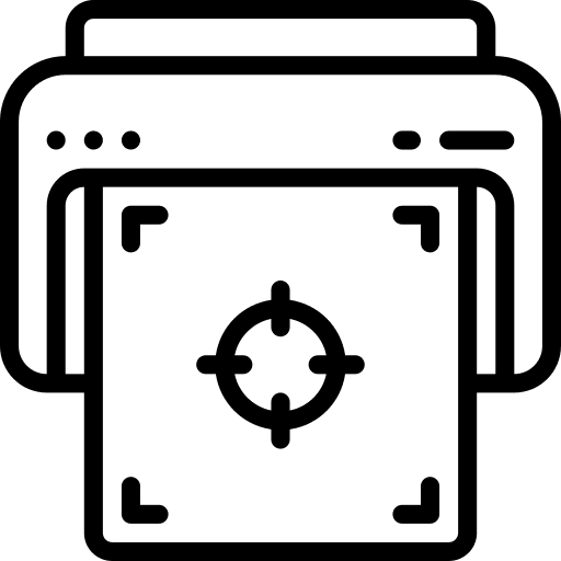 Printer design document marks icon Printer design document marks icon