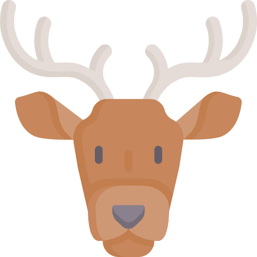 Deer animal reindeer winter icon