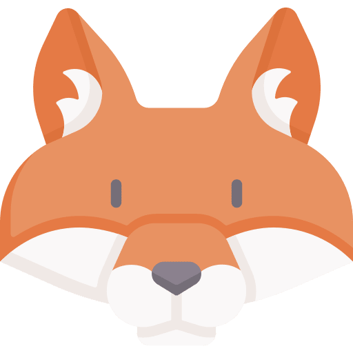 Fox mammal wildlife zoo icon